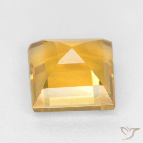 9,17 ctw natürlicher gold-orange Citrin, Quadrat, VS