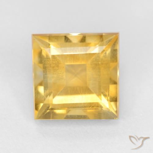 1.42ct Natürlicher Golden Citrin, Quadrat, VS