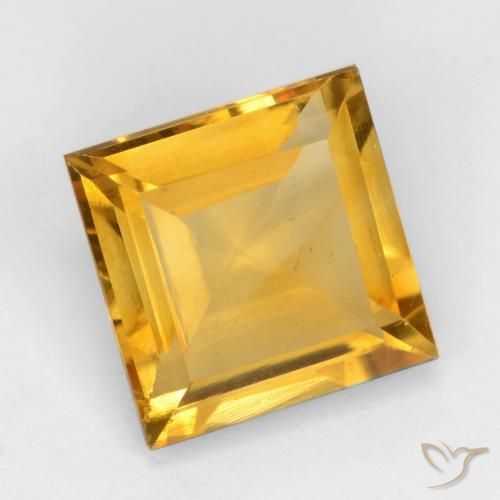 9,17 ctw natürlicher Mittelgold Citrin, Quadrat, VS