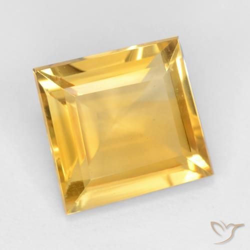 9,17 ctw natürlicher Helles Gold Citrin, Quadrat, VS