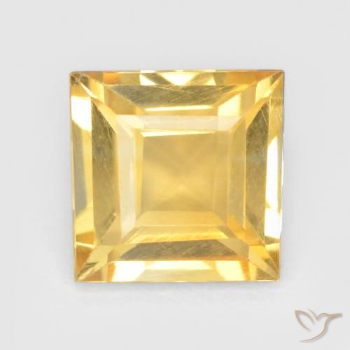 1.36ct Natürlicher Golden Citrin, Quadrat, VS