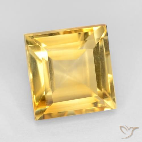 9,17 ctw natürlicher Mittelgold Citrin, Quadrat, VS