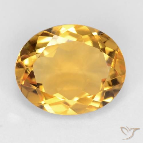 3.07ct Natürlicher Mittel-Dunkelgold Citrin, Oval, VS