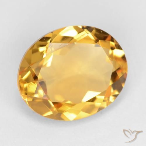9,17 ctw natürlicher Mittel-Dunkelgold Citrin, Oval, VS