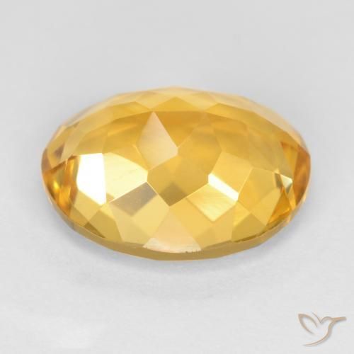 9,17 ctw natürlicher Mittel-Dunkelgold Citrin, Oval, VS