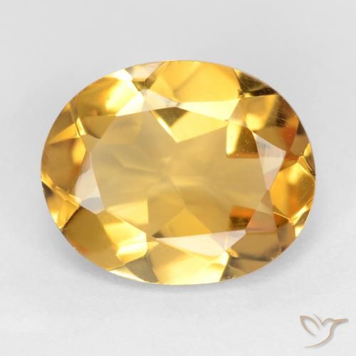 2.97ct Natürlicher Mittelhelles Gold Citrin, Oval, VS