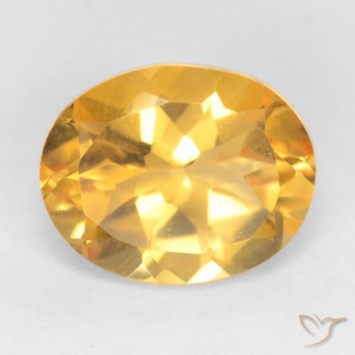 3.28ct Natürlicher Tiefes Goldorange Citrin, Oval, VS