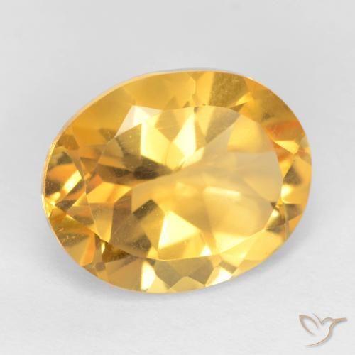 9,17 ctw natürlicher Tiefes Goldorange Citrin, Oval, VS