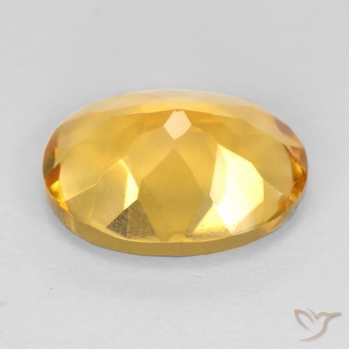 9,17 ctw natürlicher Tiefes Goldorange Citrin, Oval, VS