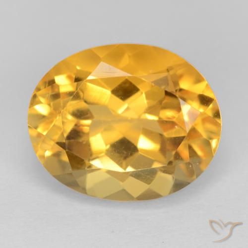 3.90ct Natürlicher Dunkelgolden Citrin, Oval, VS