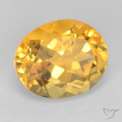 9,17 ctw natürlicher Dunkelgolden Citrin, Oval, VS