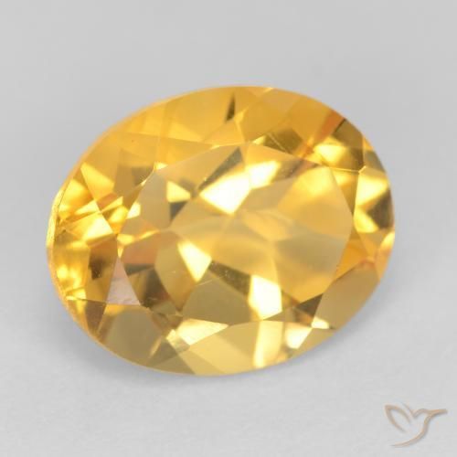 9,17 ctw natürlicher gold-orange Citrin, Oval, VS