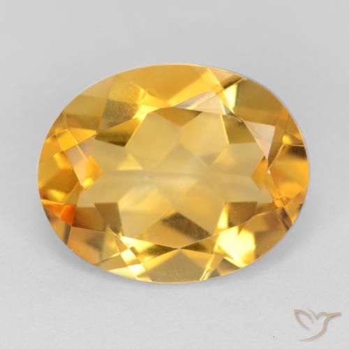 3.02ct Natürlicher Dunkelgolden Citrin, Oval, VS