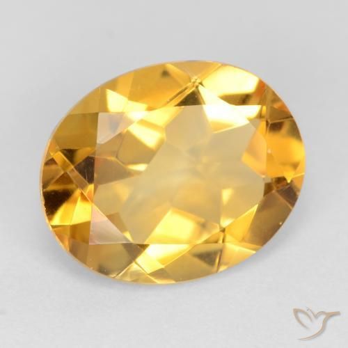 9,17 ctw natürlicher Dunkelgolden Citrin, Oval, VS