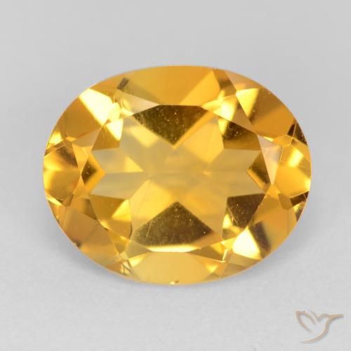 3.02ct Natürlicher Dunkelgolden Citrin, Oval, VS