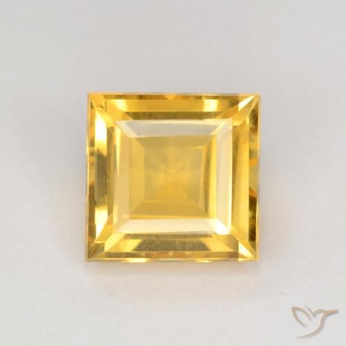 2.56ct Natürlicher Golden Citrin, Quadrat, VS