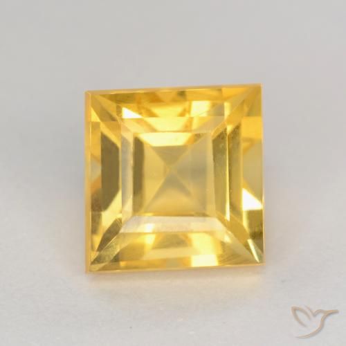 2.01ct Natürlicher Mittleres Gold Citrin, Quadrat, VS