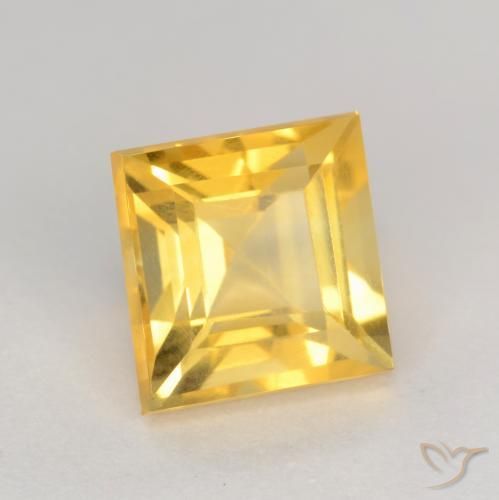9,17 ctw natürlicher Mittleres Gold Citrin, Quadrat, VS