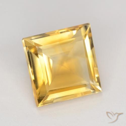 9,17 ctw natürlicher Golden Citrin, Quadrat, VS