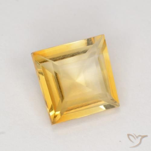 9,17 ctw natürlicher Golden Citrin, Quadrat, VS