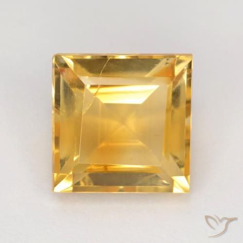 3.65ct Natürlicher Golden Citrin, Quadrat, VS-SI