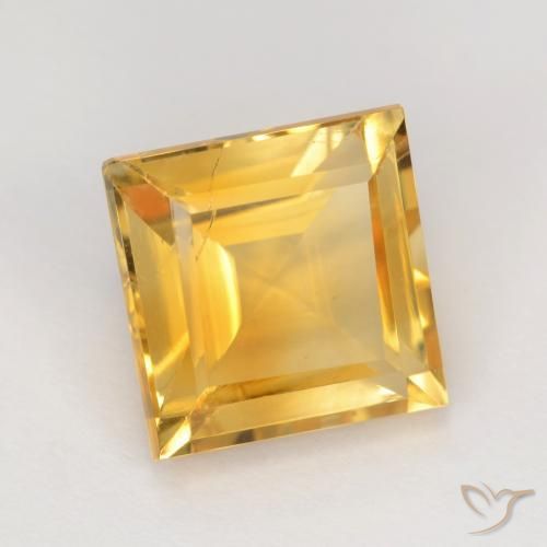 9,17 ctw natürlicher Golden Citrin, Quadrat, VS-SI