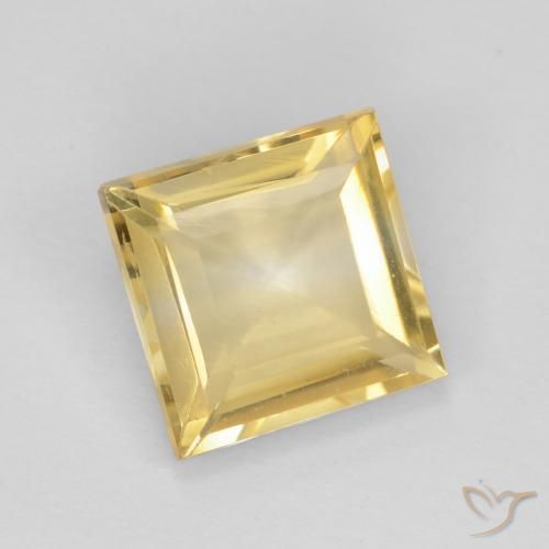9,17 ctw natürlicher Golden Citrin, Quadrat, VS