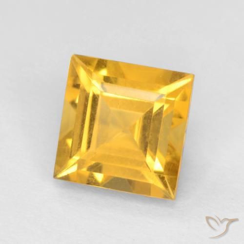 9,17 ctw natürlicher Mittleres Gold Citrin, Quadrat, VVS-VS