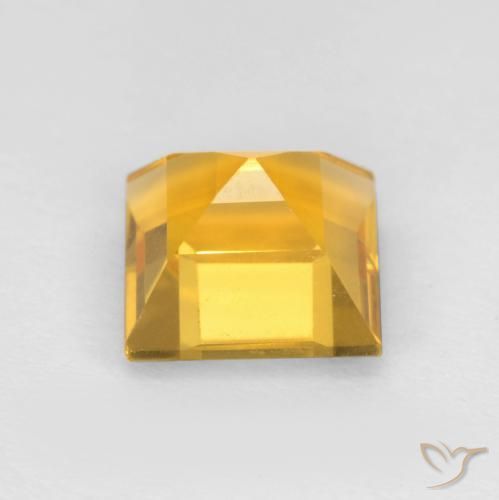 9,17 ctw natürlicher Mittleres Gold Citrin, Quadrat, VVS-VS