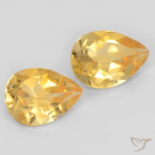 1.23 ct natürliche Golden Citrin-Edelsteine, Birnenform, VVS-VS