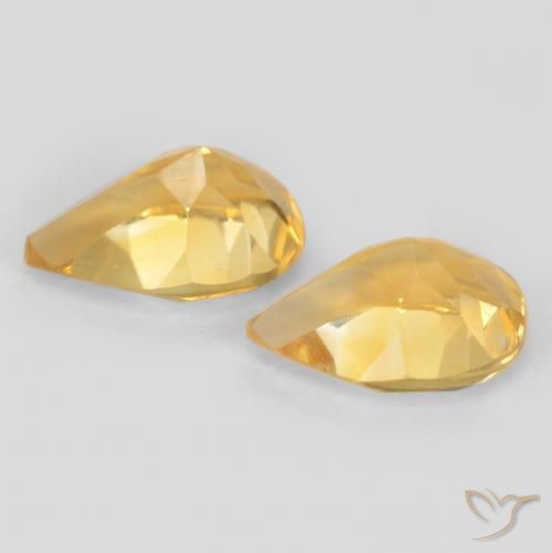1.23 ct natürliche Golden Citrin-Edelsteine, Birnenform, VVS-VS