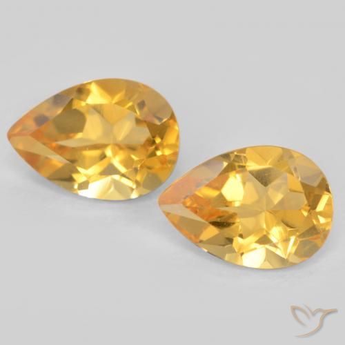 1.29ctw Natürlicher Golden Citrin, Birnenform, VVS-VS