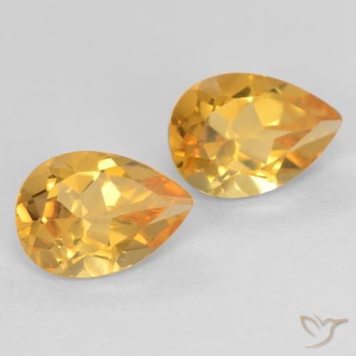 1.29 ct natürliche Golden Citrin-Edelsteine, Birnenform, VVS-VS