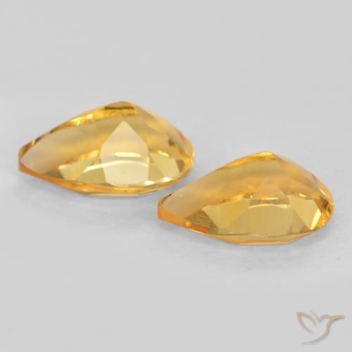 1.29 ct natürliche Golden Citrin-Edelsteine, Birnenform, VVS-VS