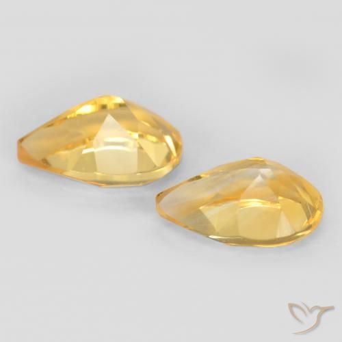 1.25 ct natürliche Golden Citrin-Edelsteine, Birnenform, VVS-VS