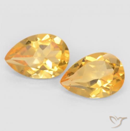 1.28ctw Natürlicher Golden Citrin, Birnenform, VVS-VS