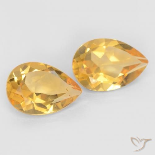 1.28 ct natürliche Golden Citrin-Edelsteine, Birnenform, VVS-VS