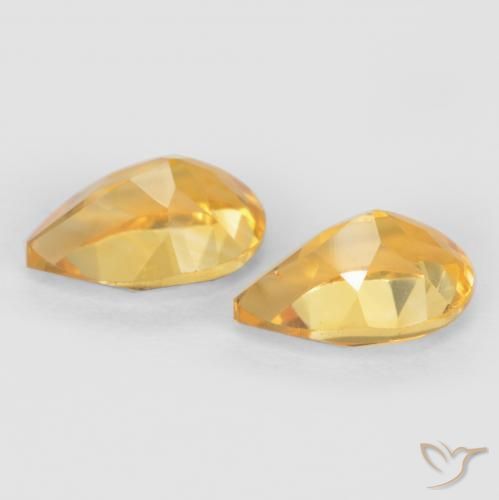1.28 ct natürliche Golden Citrin-Edelsteine, Birnenform, VVS-VS