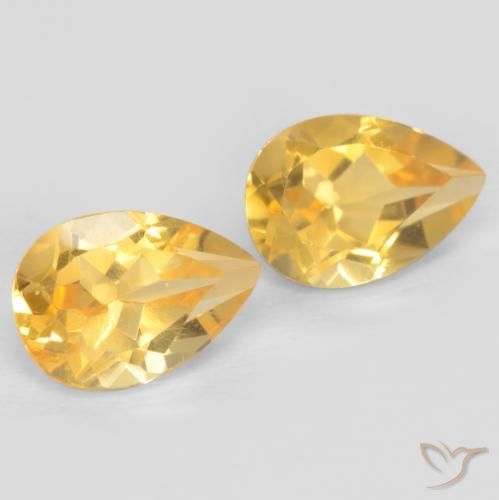 1.38 ct natürliche Mittleres Gold Citrin-Edelsteine, Birnenform, VVS-VS