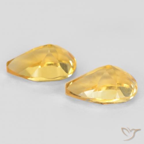 1.38 ct natürliche Mittleres Gold Citrin-Edelsteine, Birnenform, VVS-VS