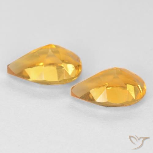1.28 ct natürliche Orange-Gold Citrin-Edelsteine, Birnenform, VVS-VS