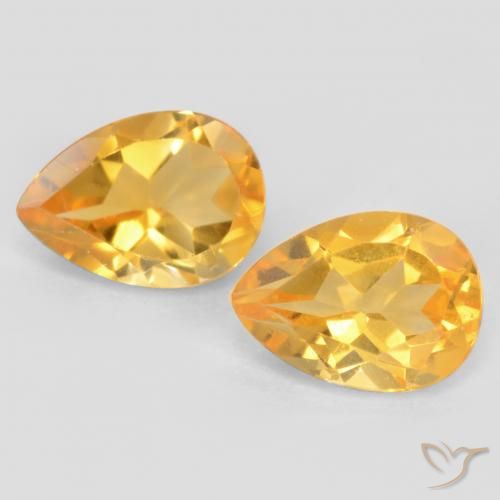 1.49ctw Natürlicher Mittleres Gold Citrin, Birnenform, VVS-VS