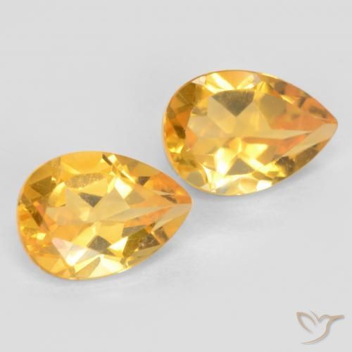 1.49 ct natürliche Mittleres Gold Citrin-Edelsteine, Birnenform, VVS-VS