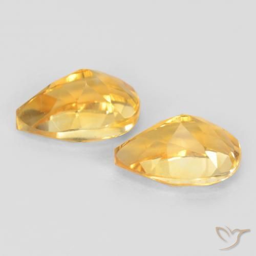 1.49 ct natürliche Mittleres Gold Citrin-Edelsteine, Birnenform, VVS-VS