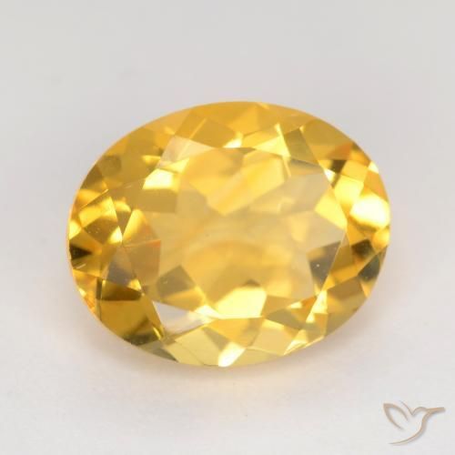 9,17 ctw natürlicher Mittelgold Citrin, Oval, VVS-VS