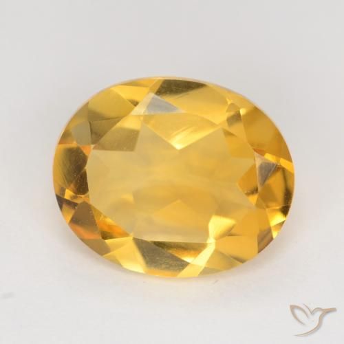 3.04ct Natürlicher Tiefes Gold Citrin, Oval, VVS-VS