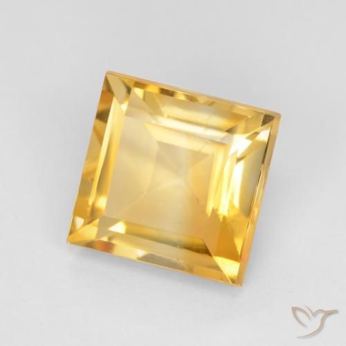 9,17 ctw natürlicher Helles Gold Citrin, Quadrat, VS