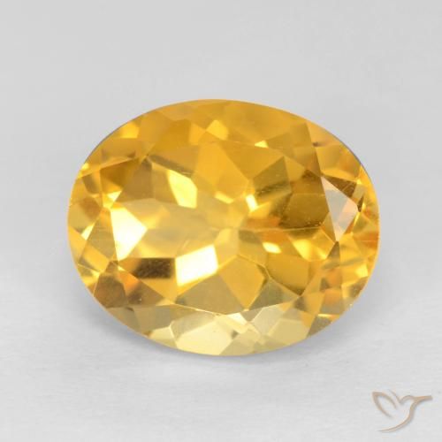 3.66ct Natürlicher Helles Gold Citrin, Oval, VS