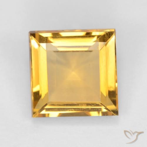 2.90ct Natürlicher Golden Citrin, Quadrat, VS