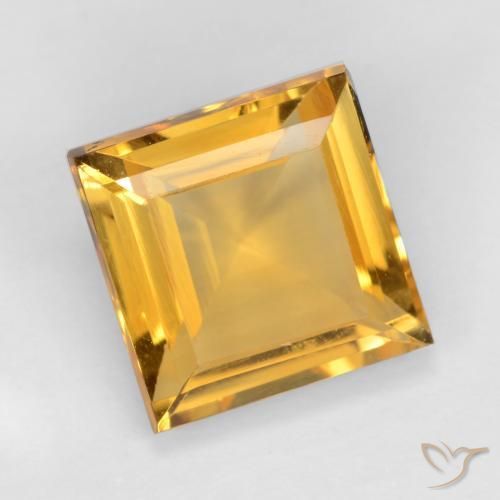 9,17 ctw natürlicher Golden Citrin, Quadrat, VS